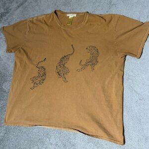 Urban Outfitters Brown Tiger Print Tee